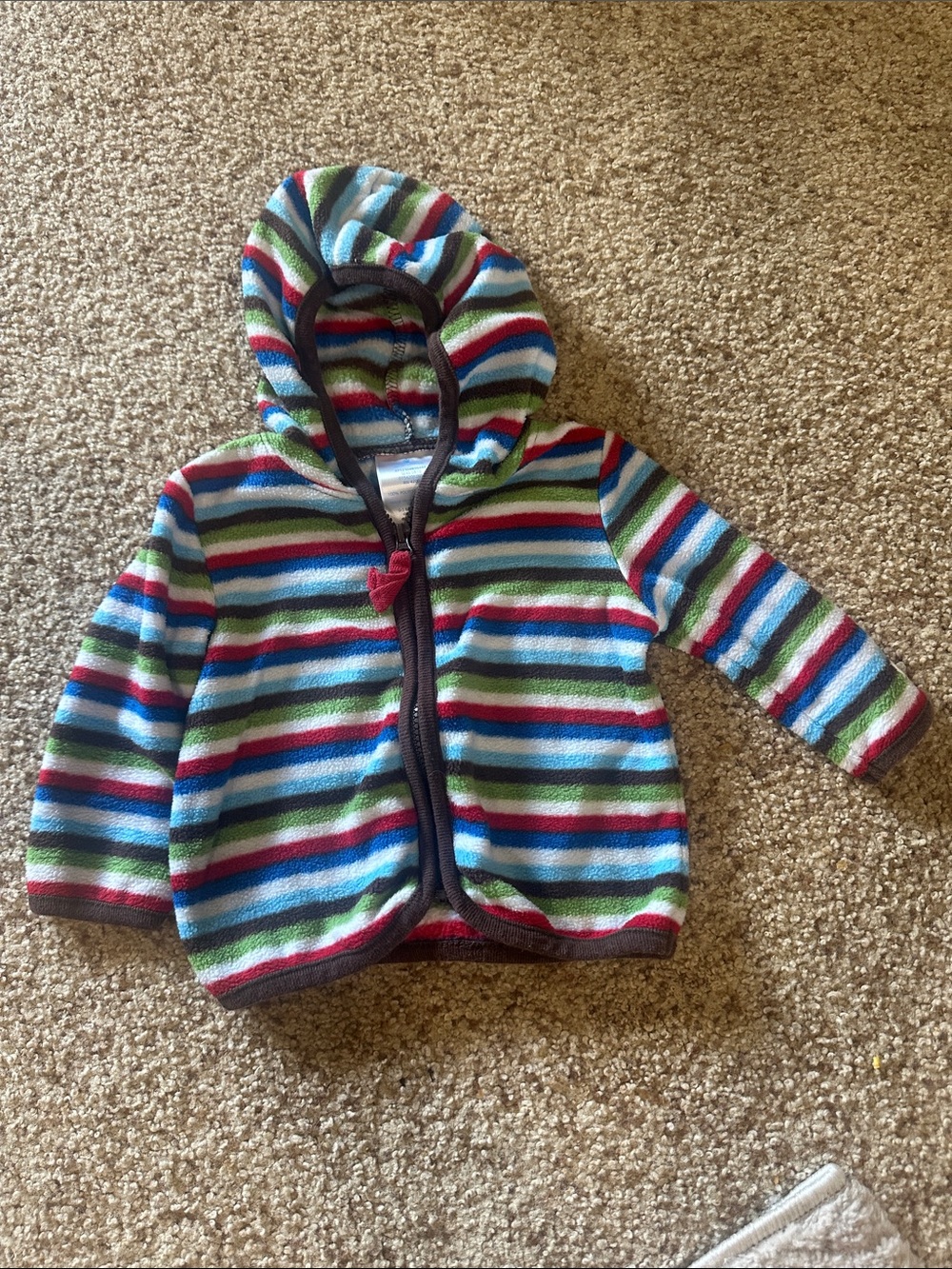 small wonders Hooded Fleece Jacket in Blue, Green, Red, White, Gray